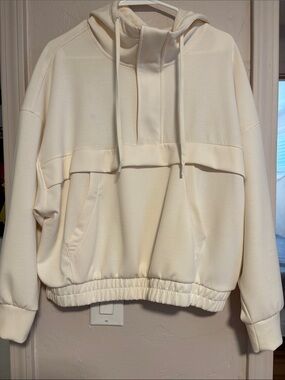 Yogalicious Cream Hooded Cowl Pullover